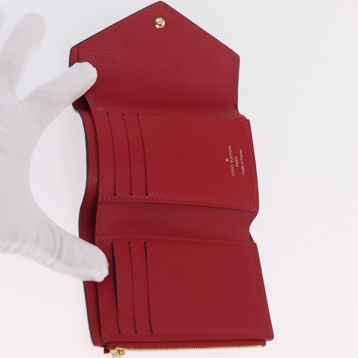 LOUIS VUITTON Empreinte Portefeuille Victorine Wallet Red M62554 LV Auth 205417M