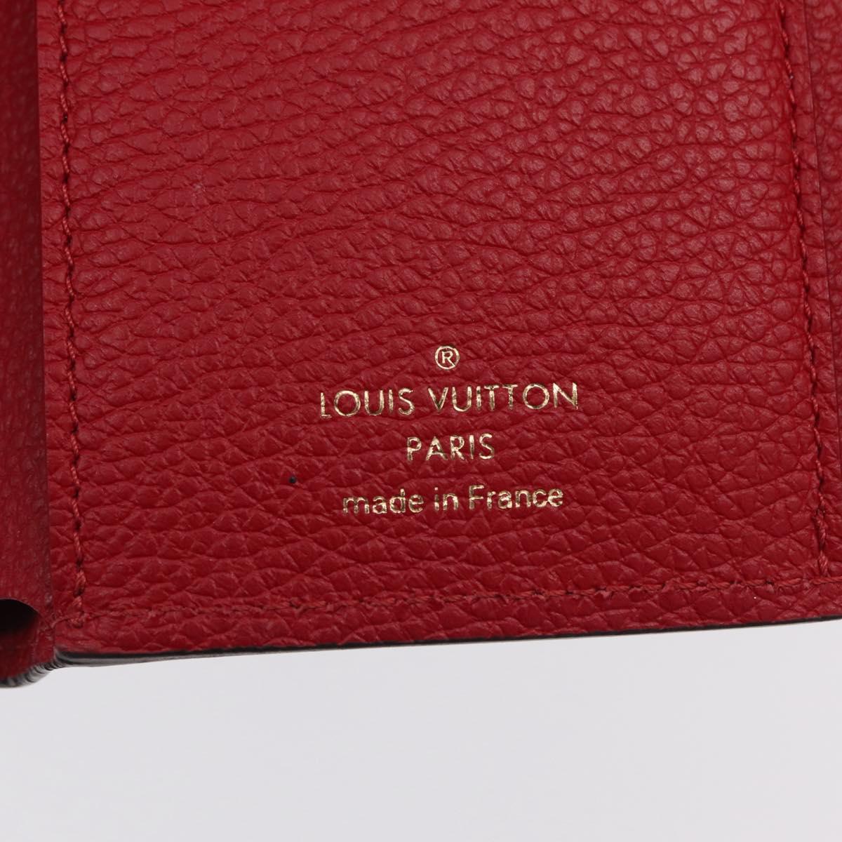 LOUIS VUITTON Empreinte Portefeuille Victorine Wallet Red M62554 LV Auth 205417M