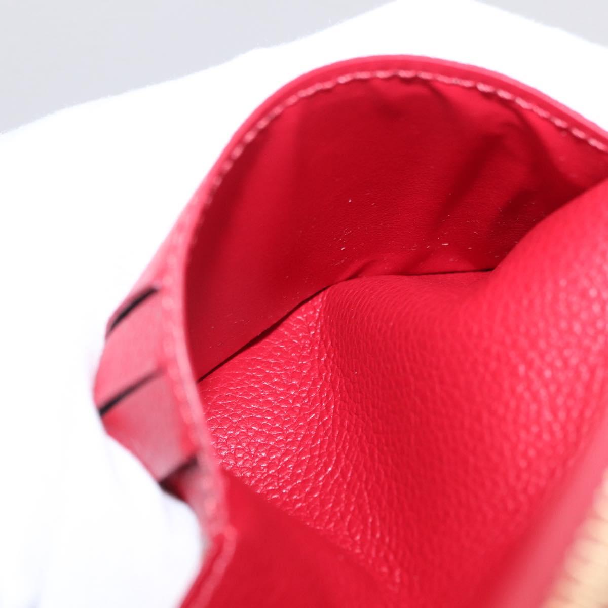 LOUIS VUITTON Empreinte Portefeuille Victorine Wallet Red M62554 LV Auth 205417M