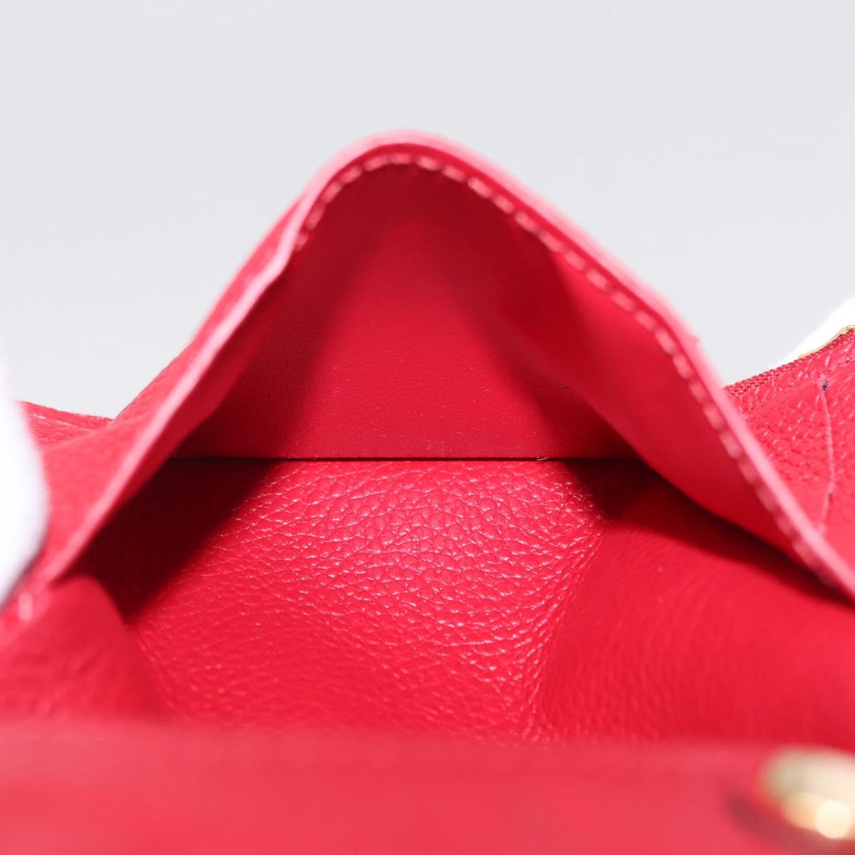 LOUIS VUITTON Empreinte Portefeuille Victorine Wallet Red M62554 LV Auth 205417M