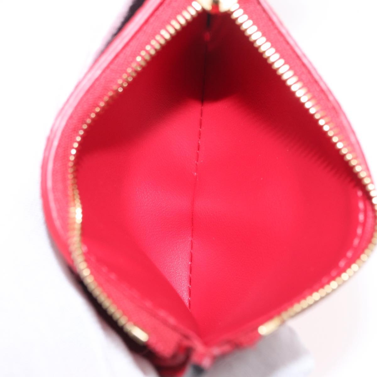 LOUIS VUITTON Empreinte Portefeuille Victorine Wallet Red M62554 LV Auth 205417M