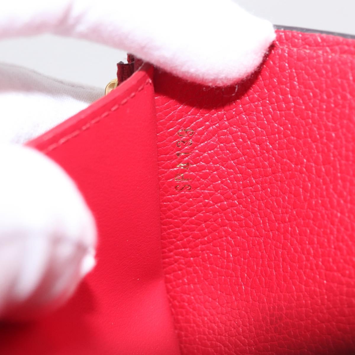 LOUIS VUITTON Empreinte Portefeuille Victorine Wallet Red M62554 LV Auth 205417M