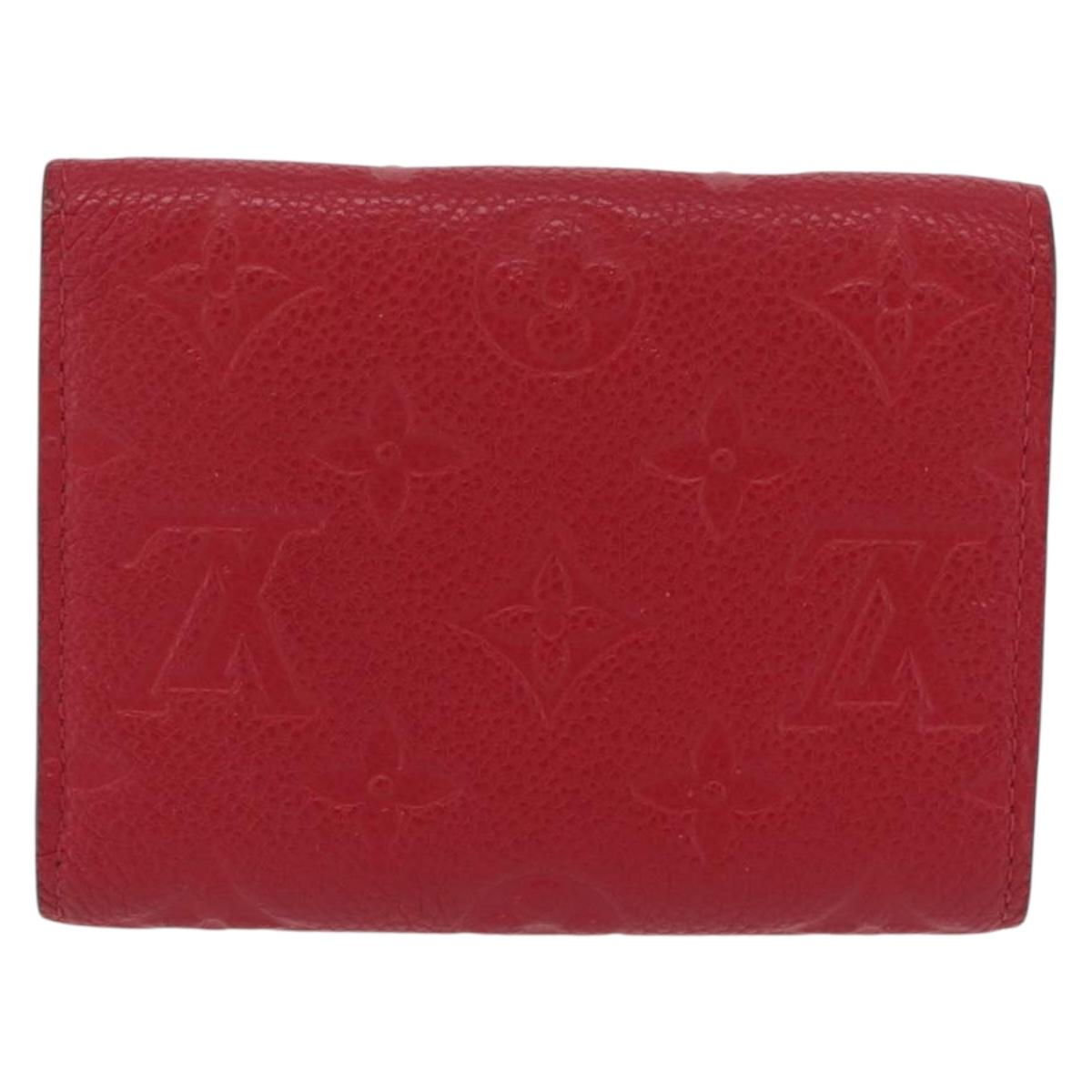 LOUIS VUITTON Empreinte Portefeuille Victorine Wallet Red M62554 LV Auth 205417M