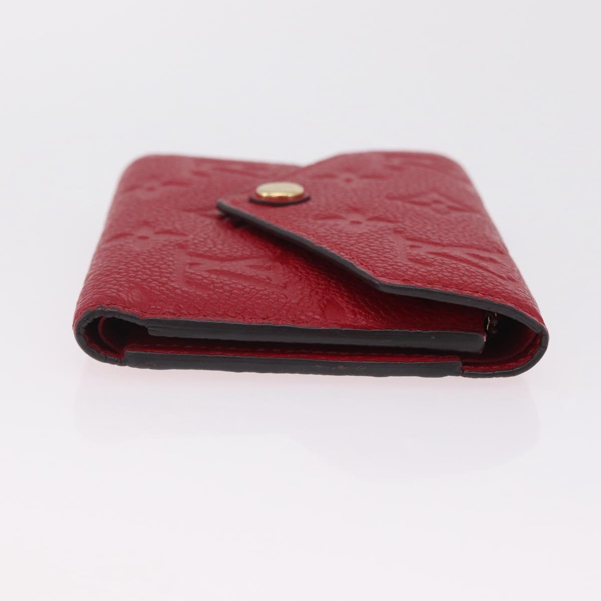 LOUIS VUITTON Empreinte Portefeuille Victorine Wallet Red M62554 LV Auth 205417M