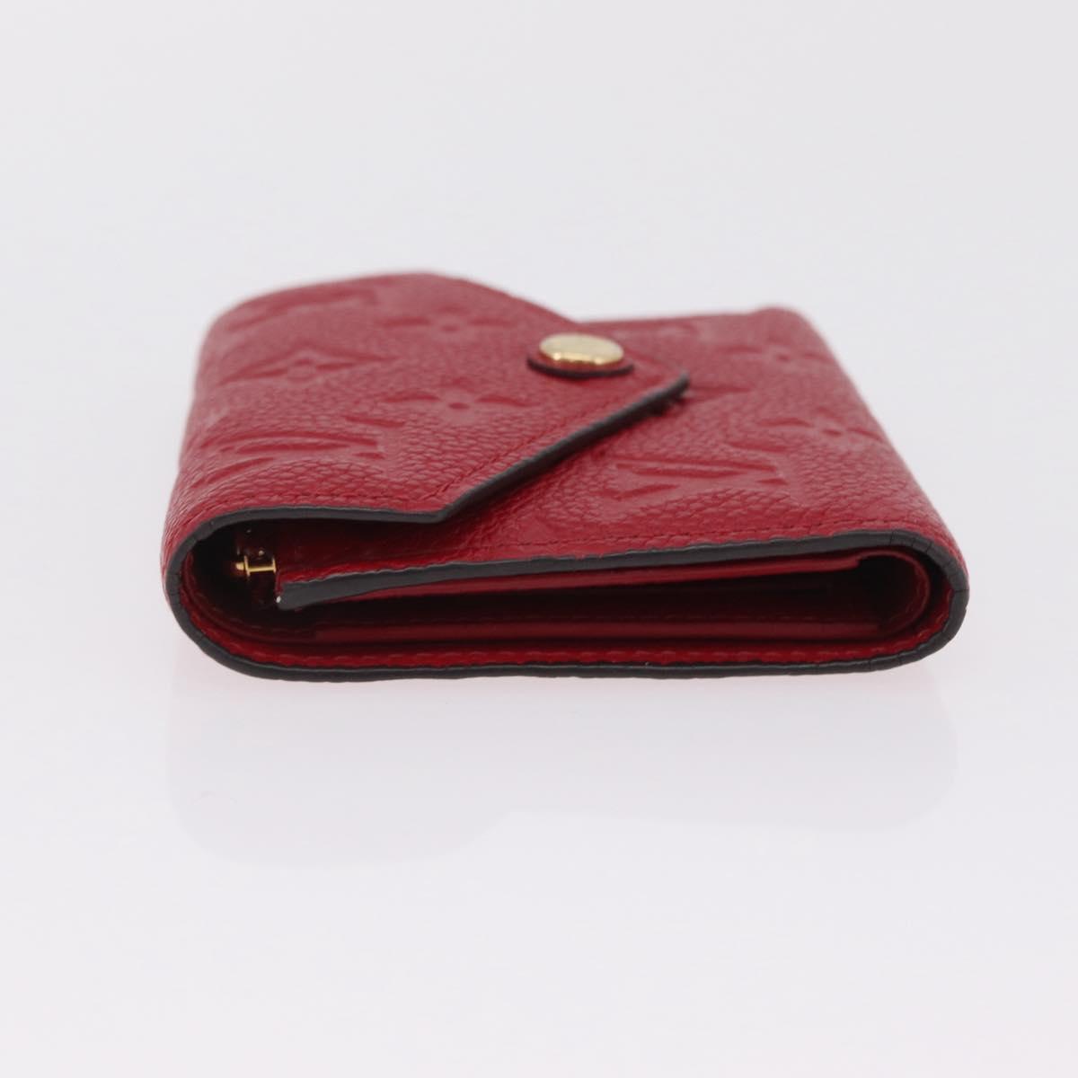 LOUIS VUITTON Empreinte Portefeuille Victorine Wallet Red M62554 LV Auth 205417M