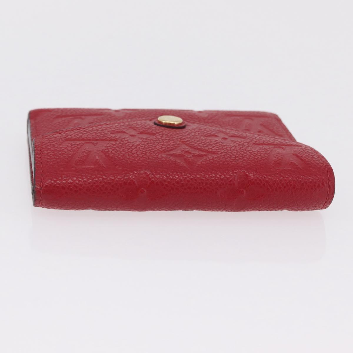 LOUIS VUITTON Empreinte Portefeuille Victorine Wallet Red M62554 LV Auth 205417M