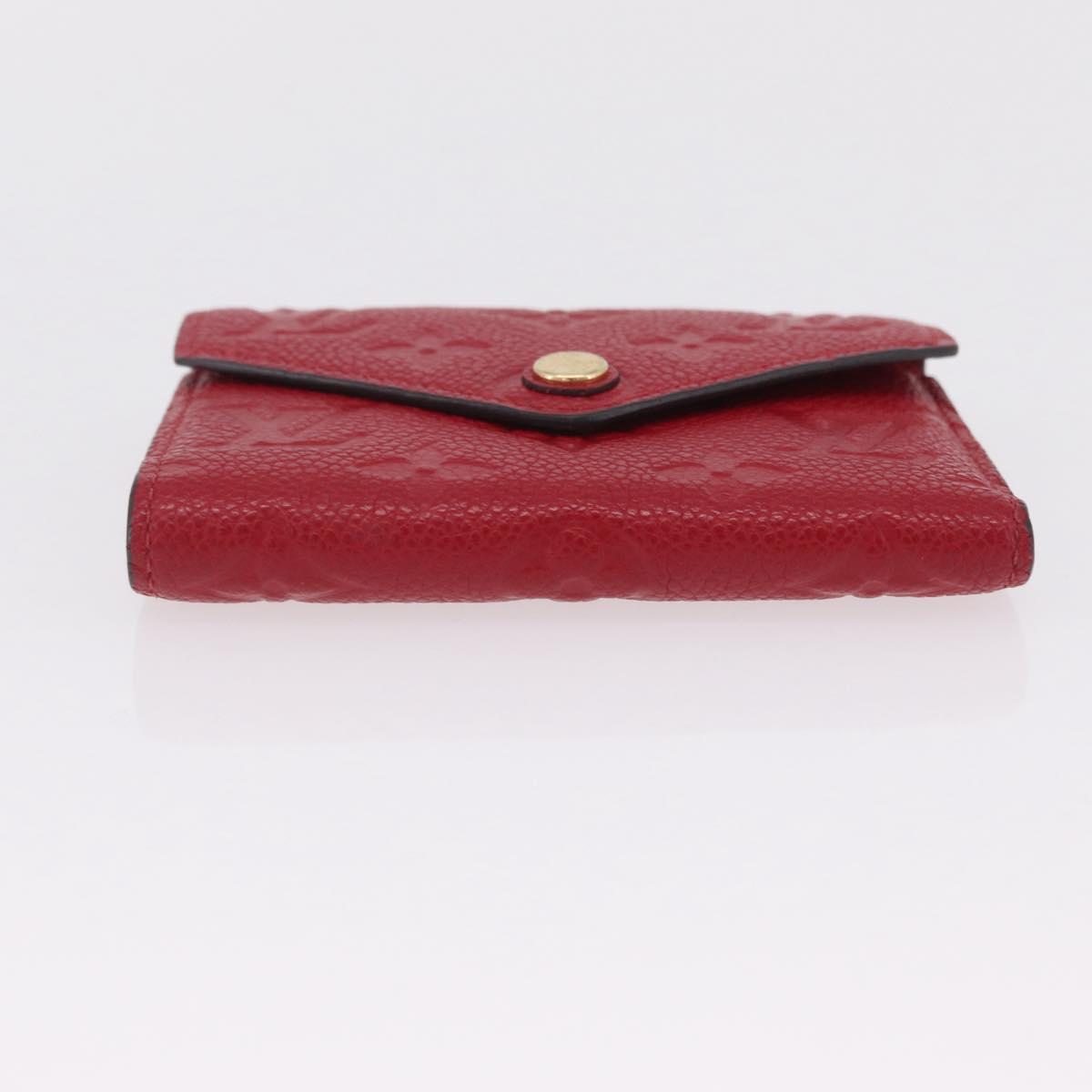 LOUIS VUITTON Empreinte Portefeuille Victorine Wallet Red M62554 LV Auth 205417M