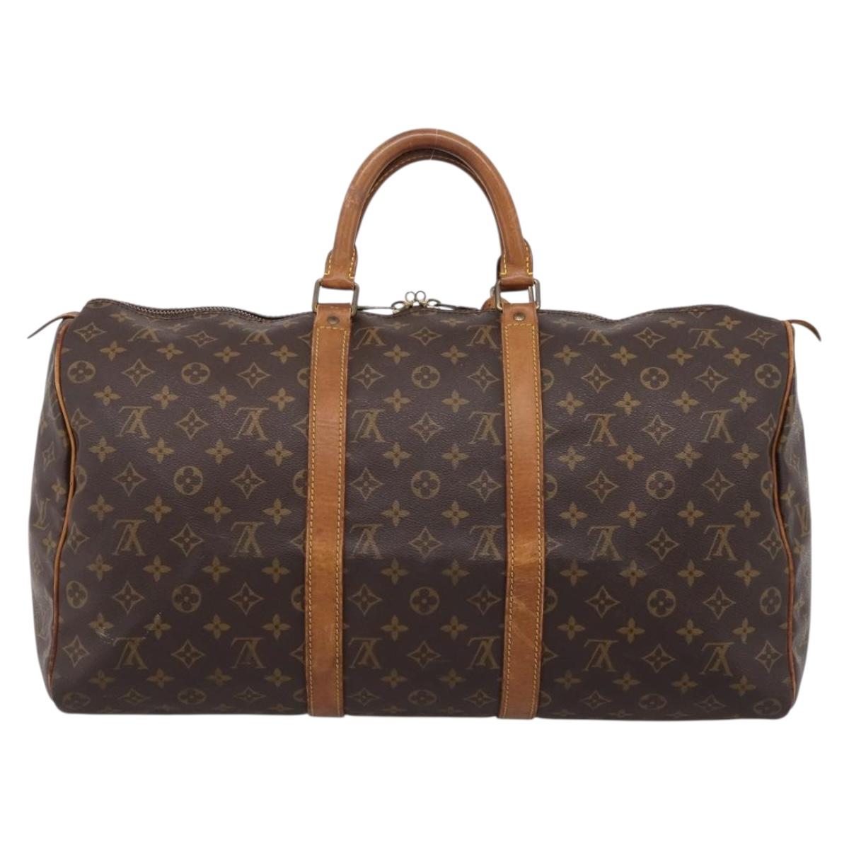 LOUIS VUITTON Monogram Keepall 50 Boston Bag M41426 LV Auth 205423