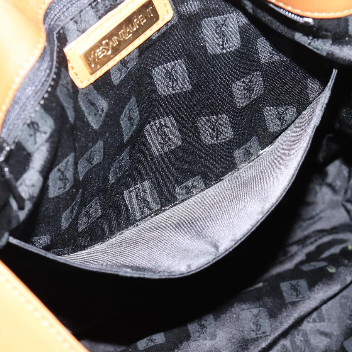 Saint Laurent Tote Bag PVC Canvas Black Gold Auth 205428