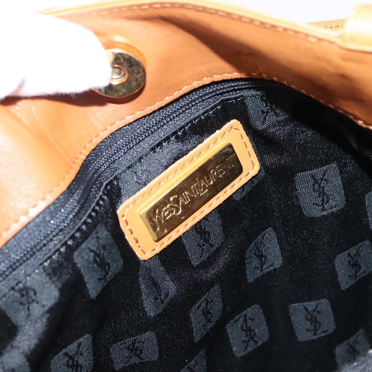 Saint Laurent Tote Bag PVC Canvas Black Gold Auth 205428