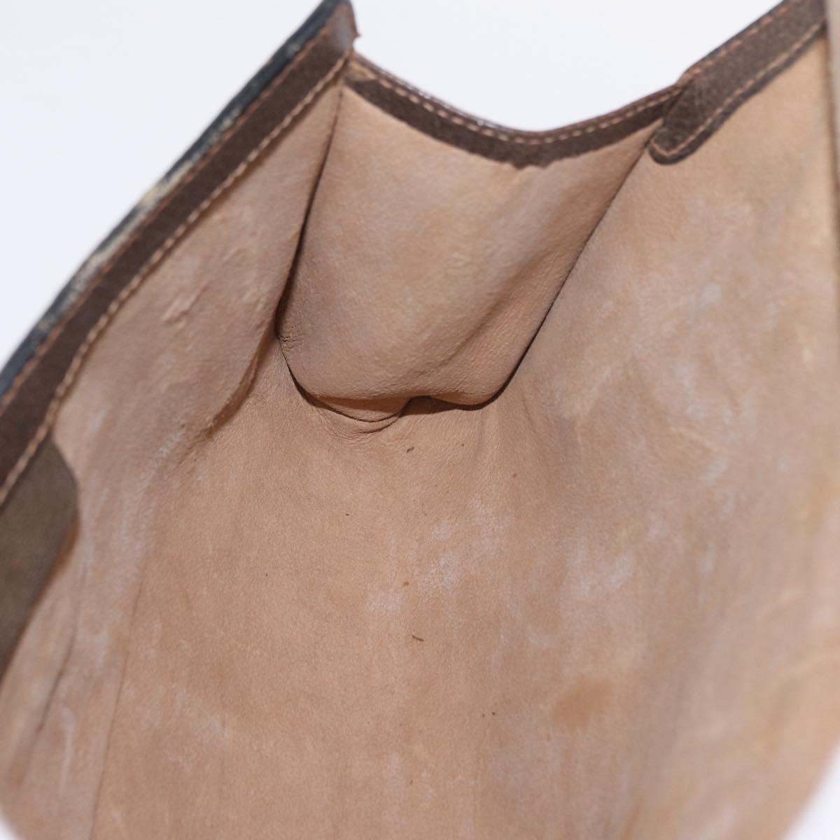 GUCCI GG Supreme Web Sherry Line Bag PVC Beige Gold 84 014 3087 25 Auth 205430