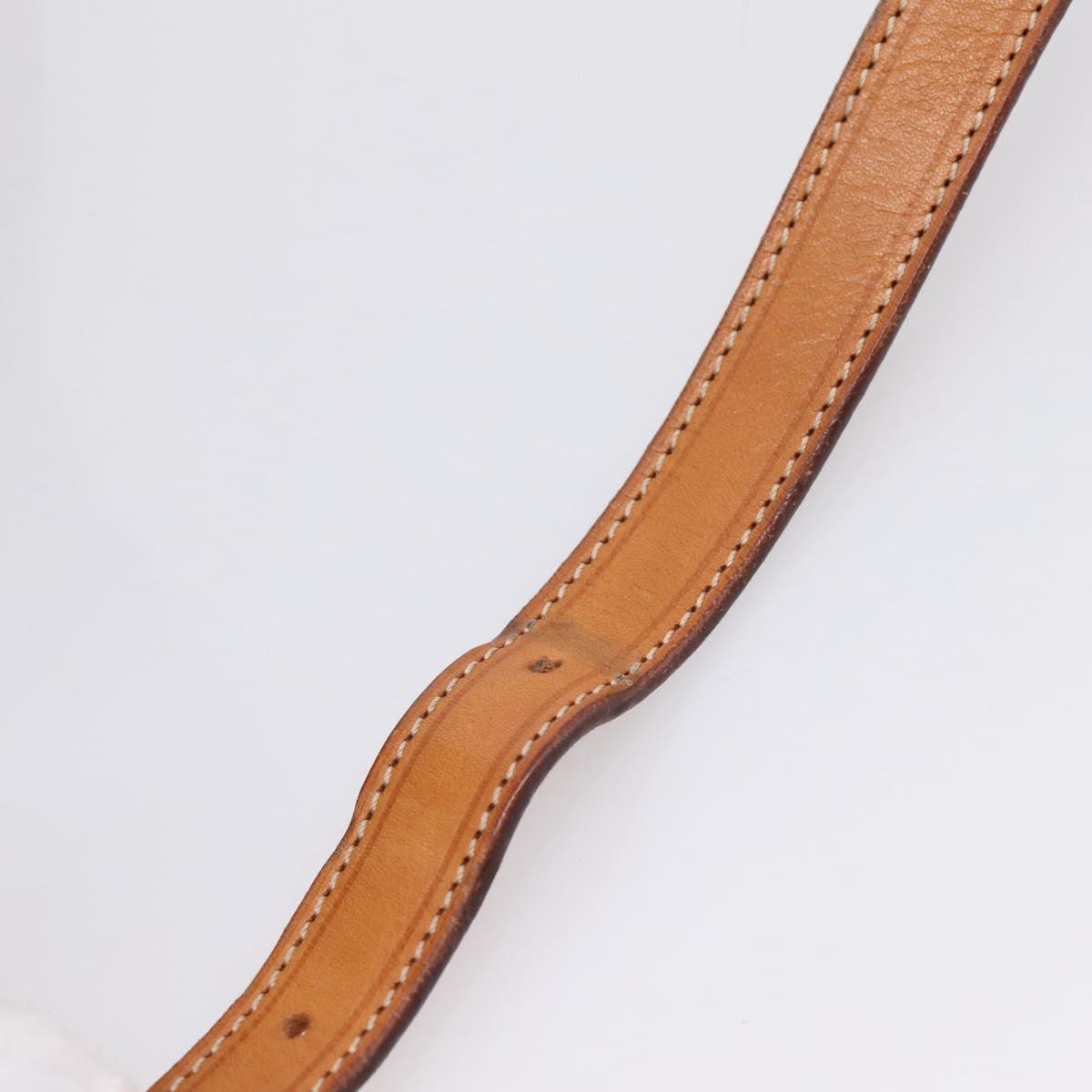CELINE Macadam Canvas Shoulder Bag PVC Leather Brown Gold Auth 205454V