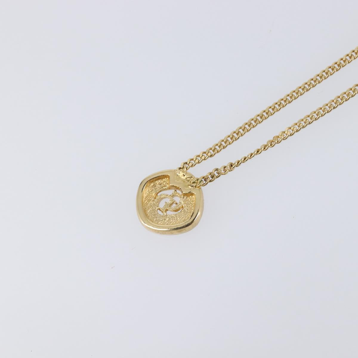 Christian Dior Necklace metal Gold Auth 205462
