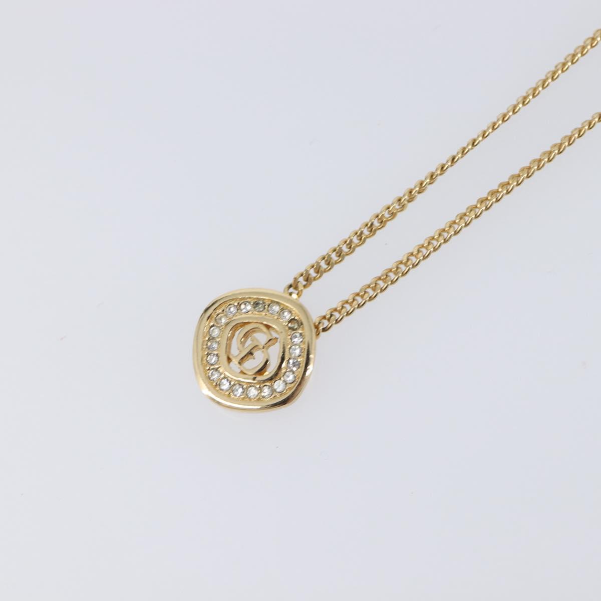 Christian Dior Necklace metal Gold Auth 205462