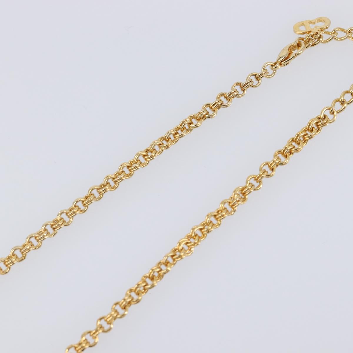 Christian Dior Necklace metal Gold Auth 205464M