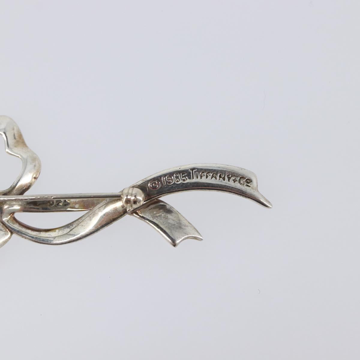 Tiffany & Co. Ribbon Brooch Ag925 Silver Auth 205466M