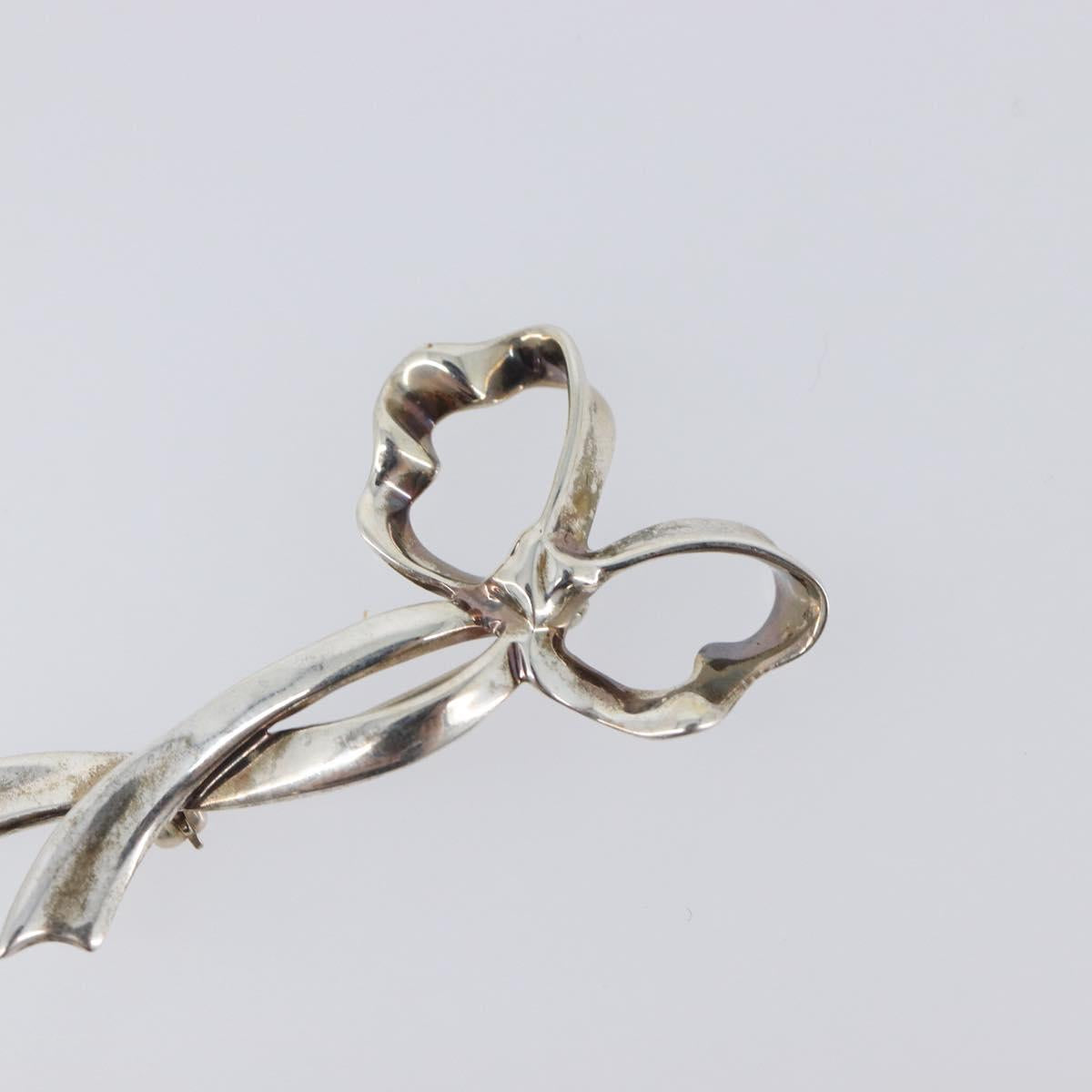 Tiffany & Co. Ribbon Brooch Ag925 Silver Auth 205466M