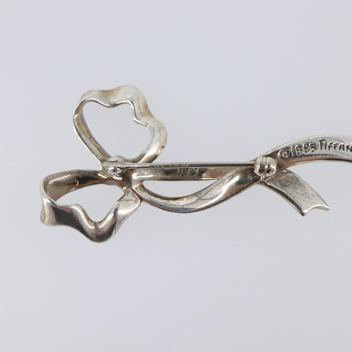 Tiffany & Co. Ribbon Brooch Ag925 Silver Auth 205466M