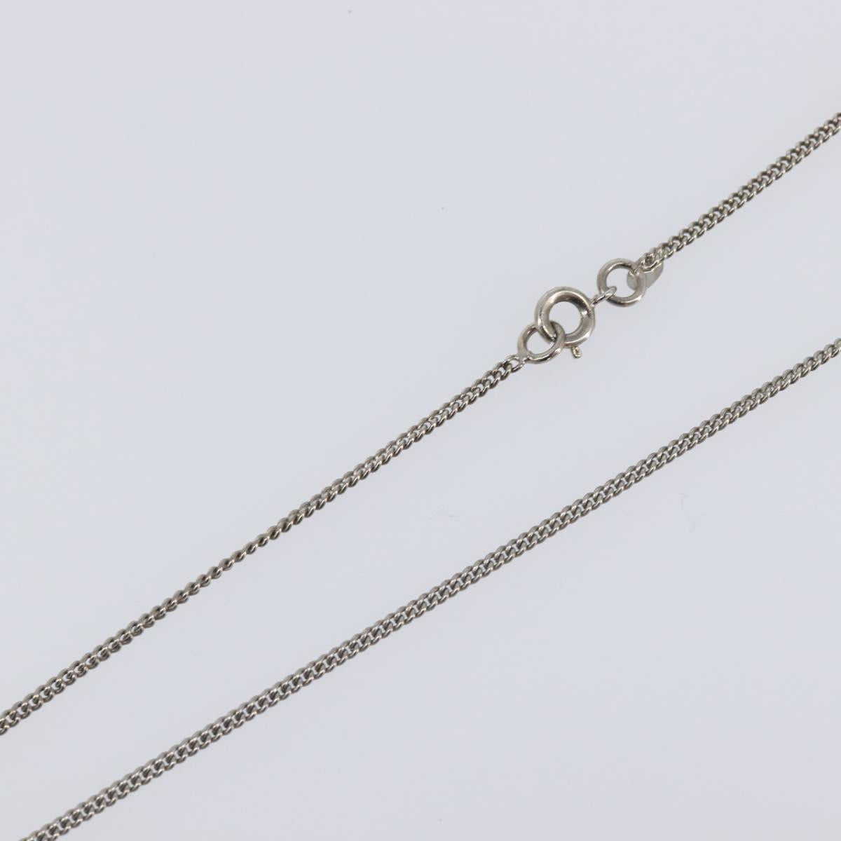 CHANEL Necklace metal Silver CC Auth 205469M