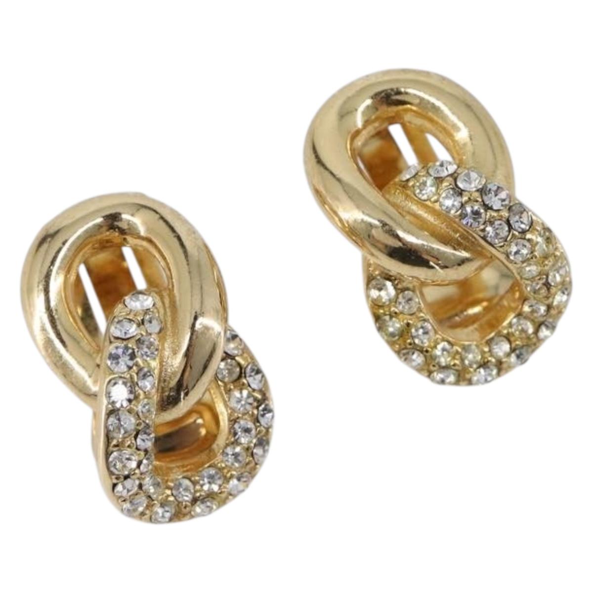 Christian Dior Earring metal Gold Auth 205473M