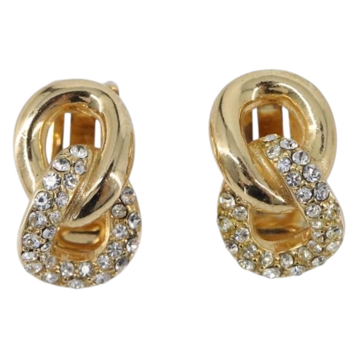 Christian Dior Earring metal Gold Auth 205473M