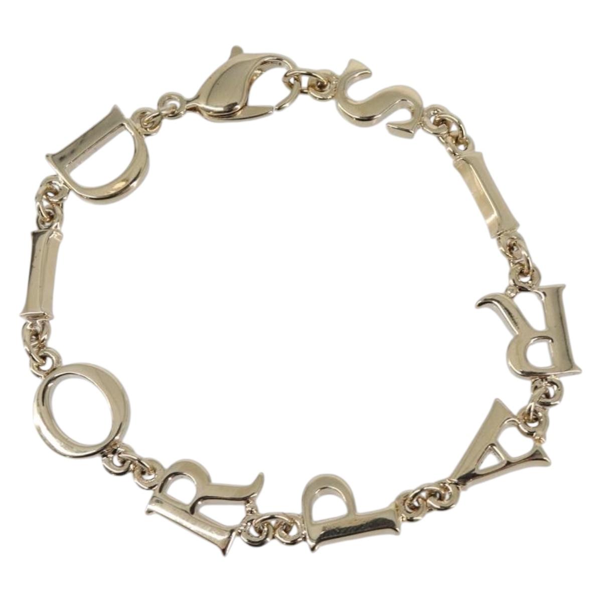 Christian Dior Bracelet metal Gold Auth 205474M