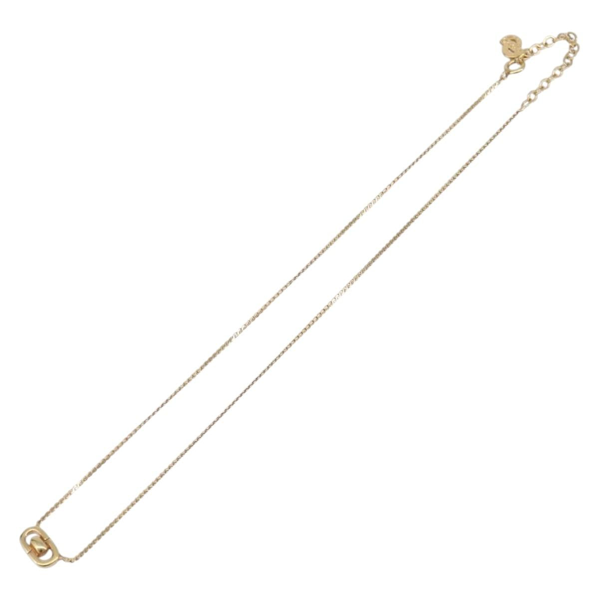 Christian Dior Necklace metal Gold Auth 205475