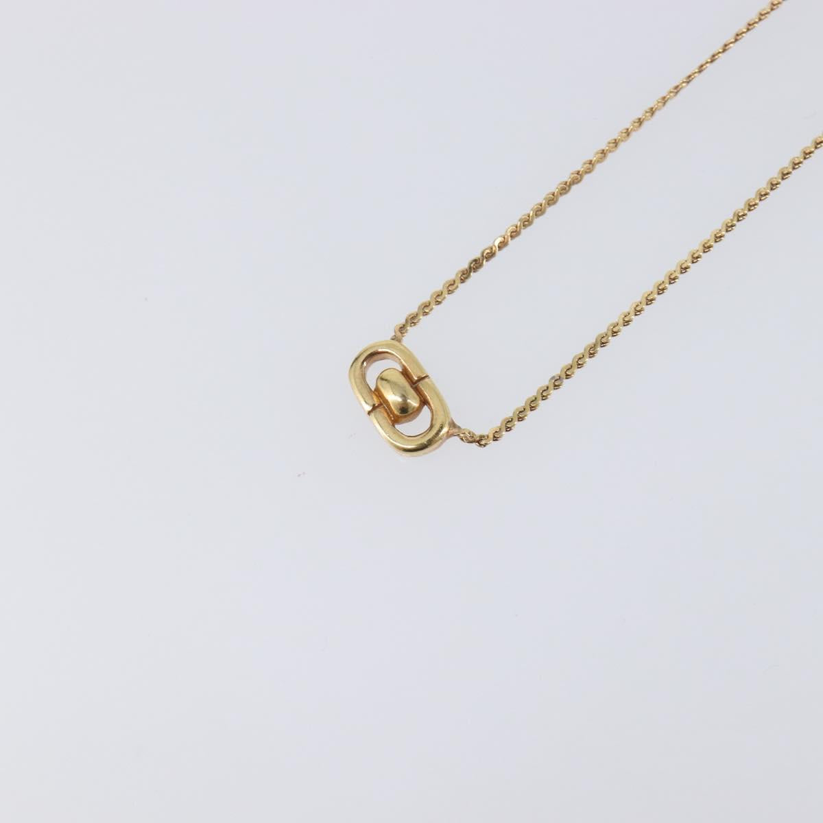 Christian Dior Necklace metal Gold Auth 205475