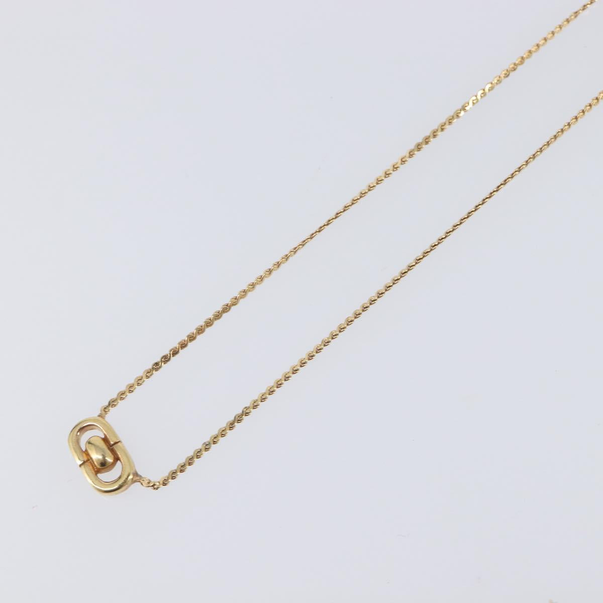 Christian Dior Necklace metal Gold Auth 205475