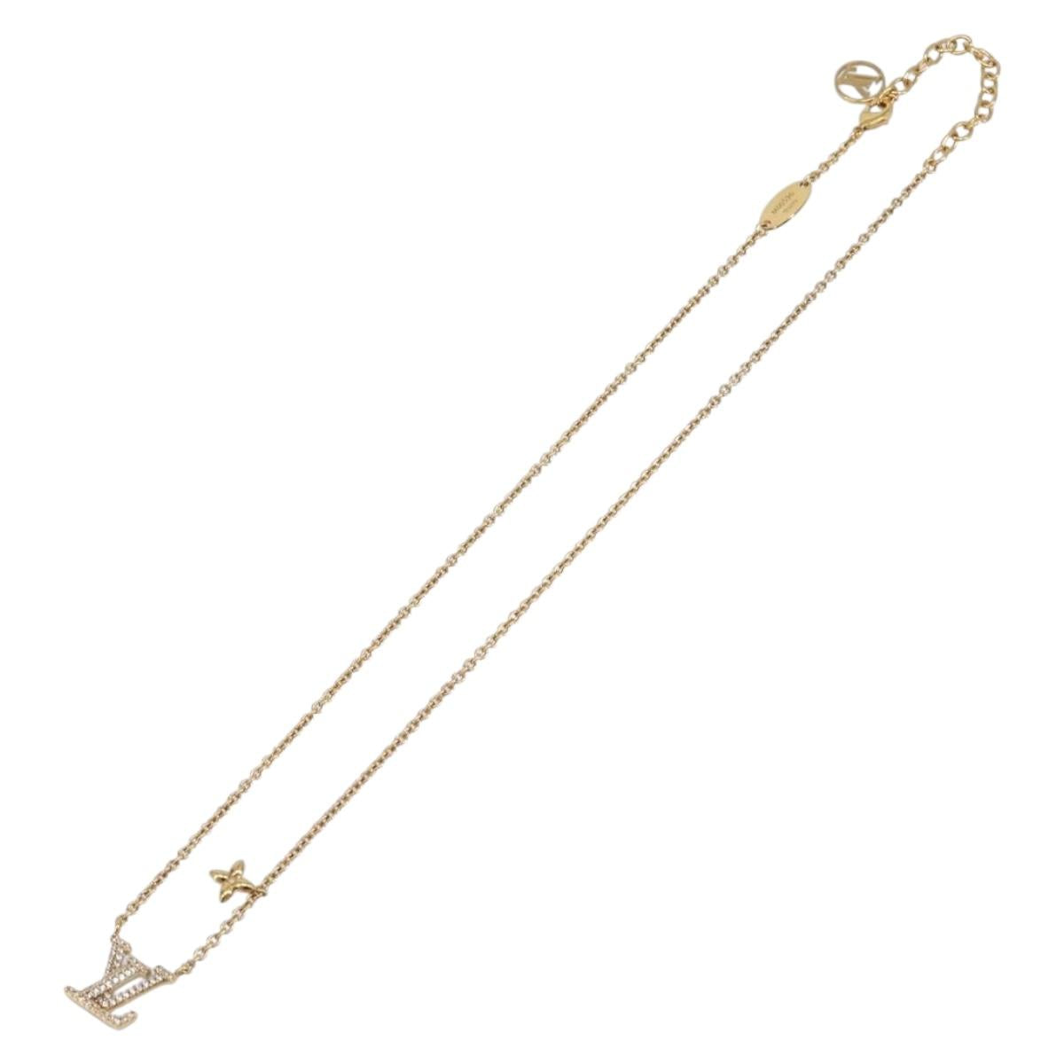 LOUIS VUITTON LV Iconic Necklace metal Silver M00596 LV Auth 205480M