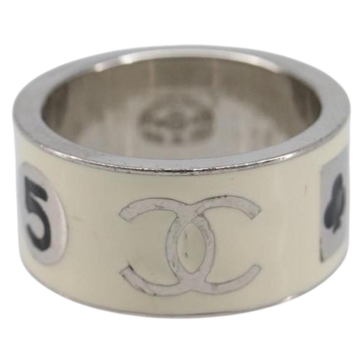 CHANEL Las Vegas Exclusive Playing Cards Casino Ring metal Silver Auth 205481M