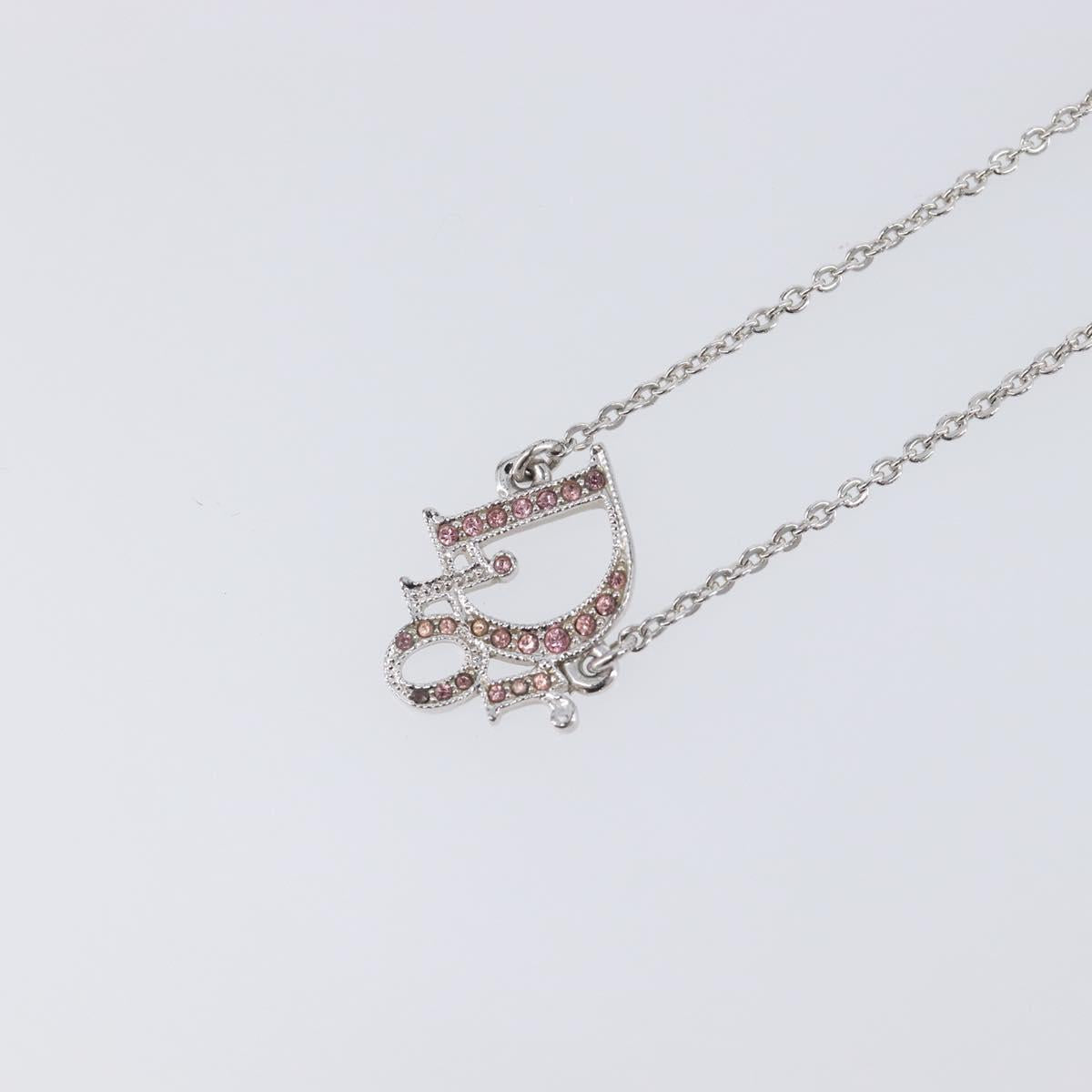 Christian Dior Necklace metal Silver Auth 205482M