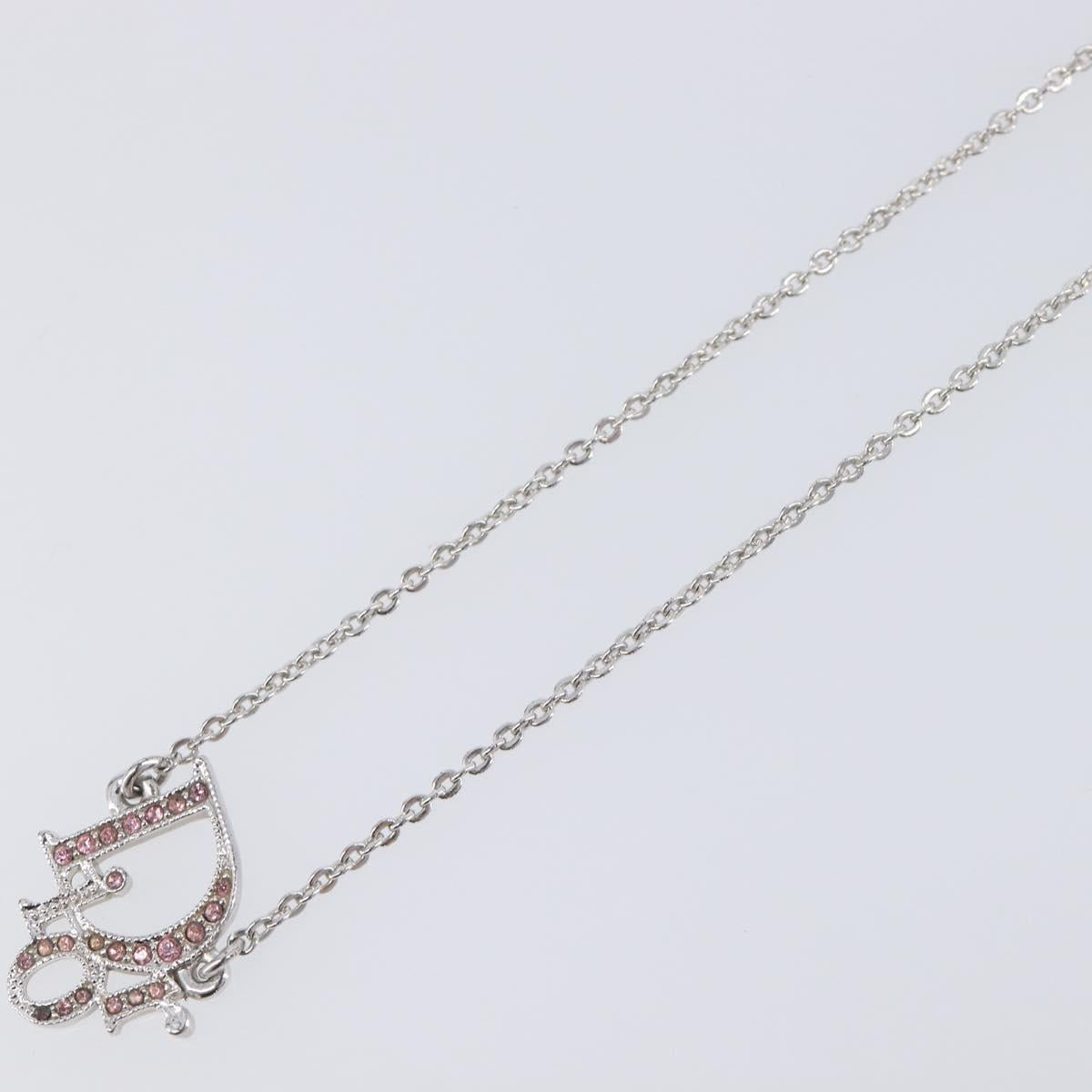 Christian Dior Necklace metal Silver Auth 205482M