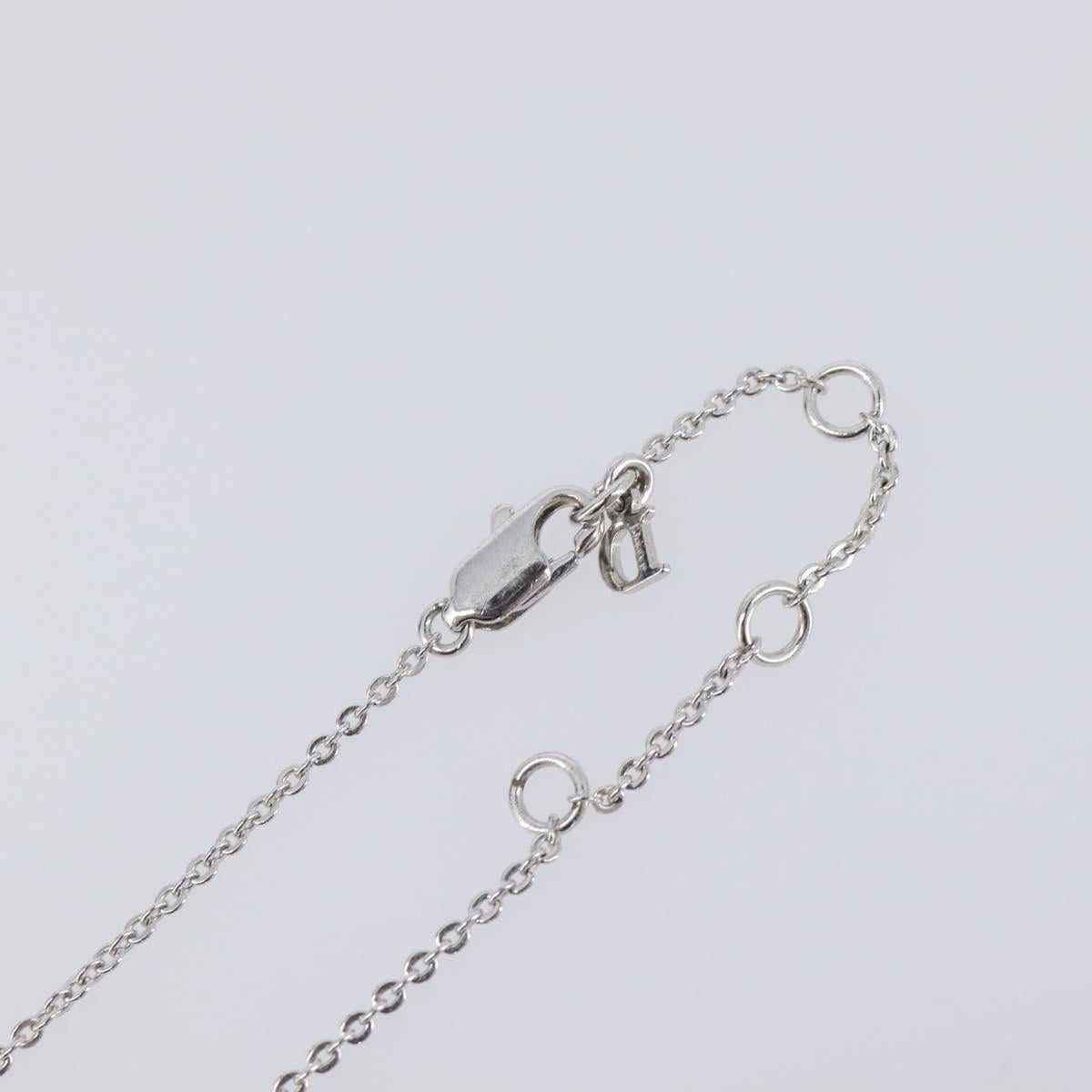 Christian Dior Necklace metal Silver Auth 205482M