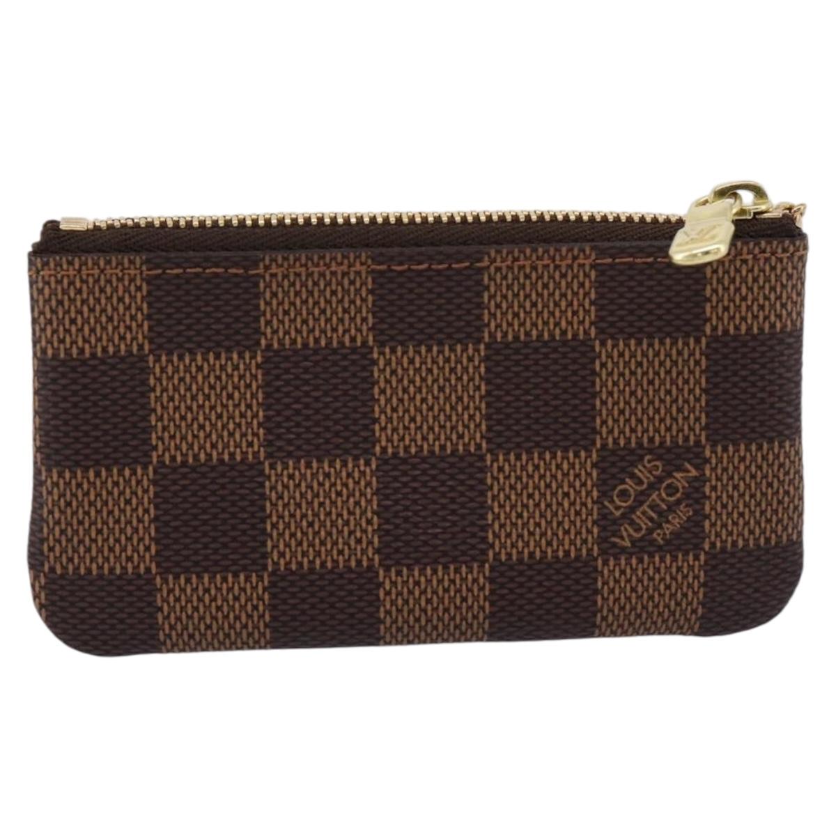 LOUIS VUITTON Damier Ebene Pochette Cles Coin Purse N62658 LV Auth 205484M
