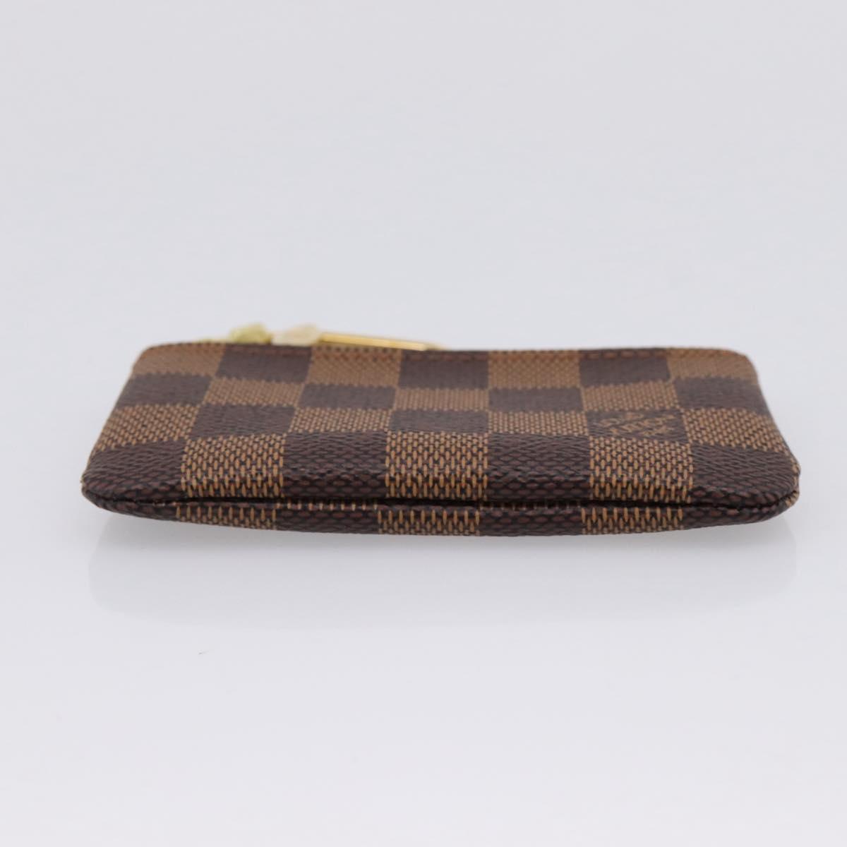LOUIS VUITTON Damier Ebene Pochette Cles Coin Purse N62658 LV Auth 205484M