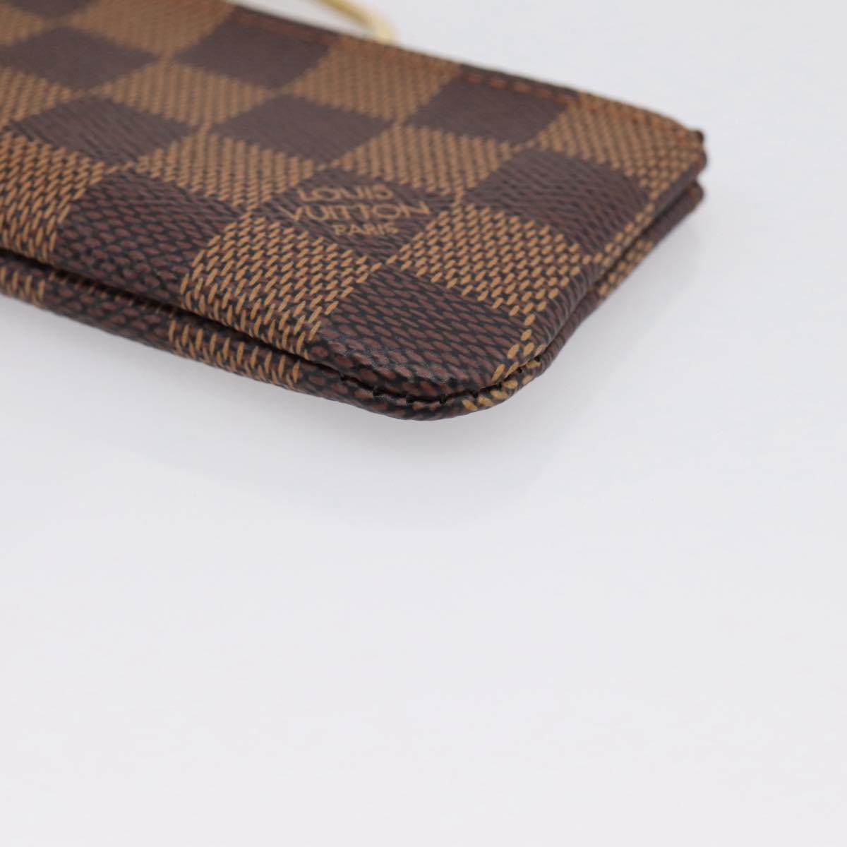 LOUIS VUITTON Damier Ebene Pochette Cles Coin Purse N62658 LV Auth 205484M