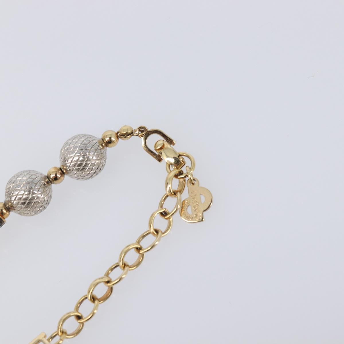 Christian Dior Pearl Necklace metal White Gold Auth 205488M