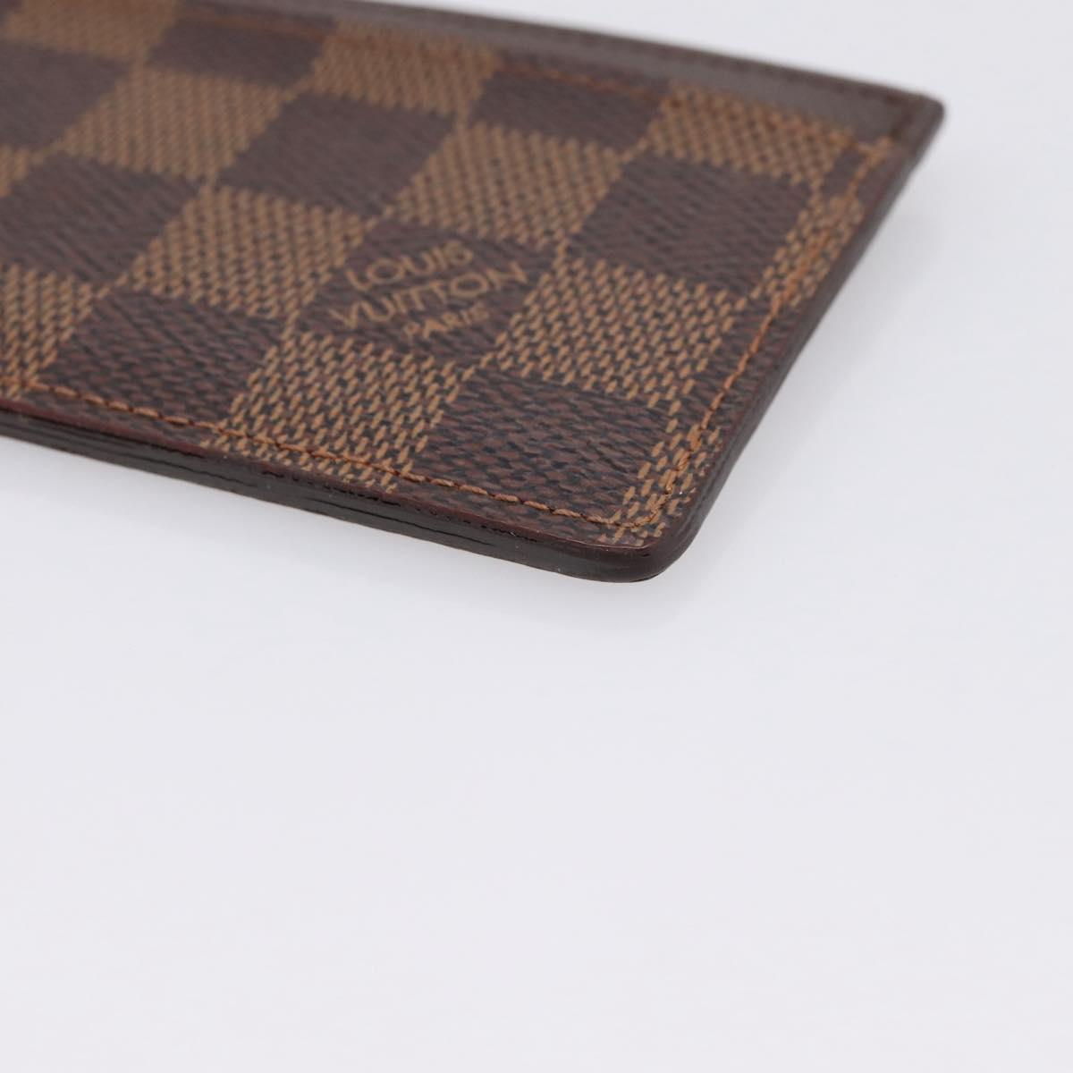 LOUIS VUITTON Damier Ebene Porte Cartes Simple Card Case N61722 LV Auth 205490M
