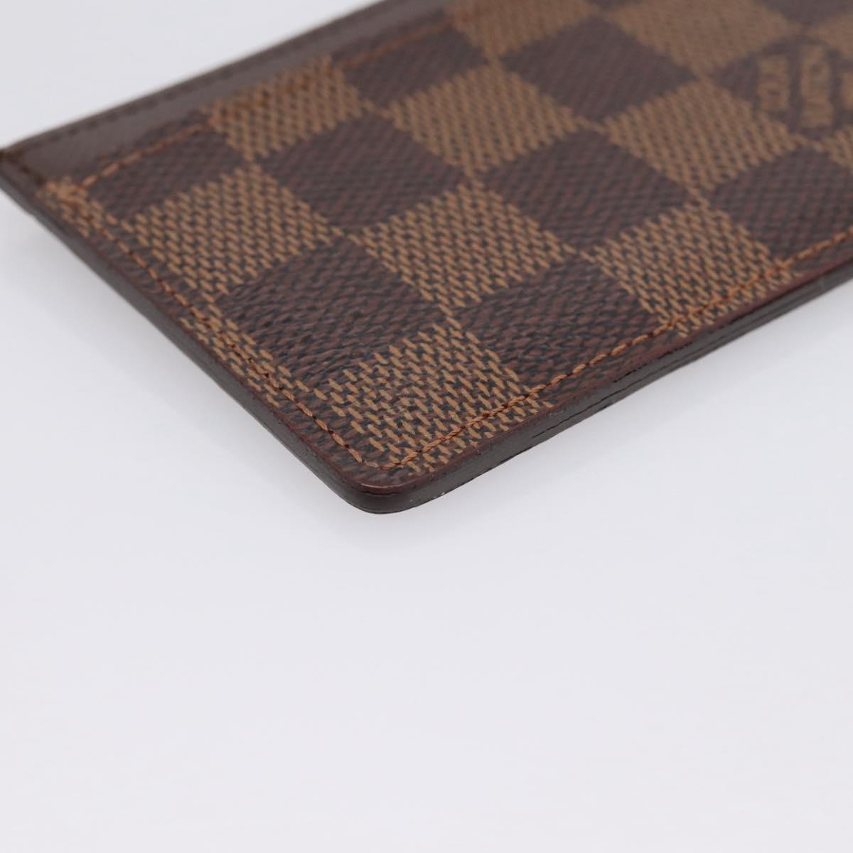 LOUIS VUITTON Damier Ebene Porte Cartes Simple Card Case N61722 LV Auth 205490M