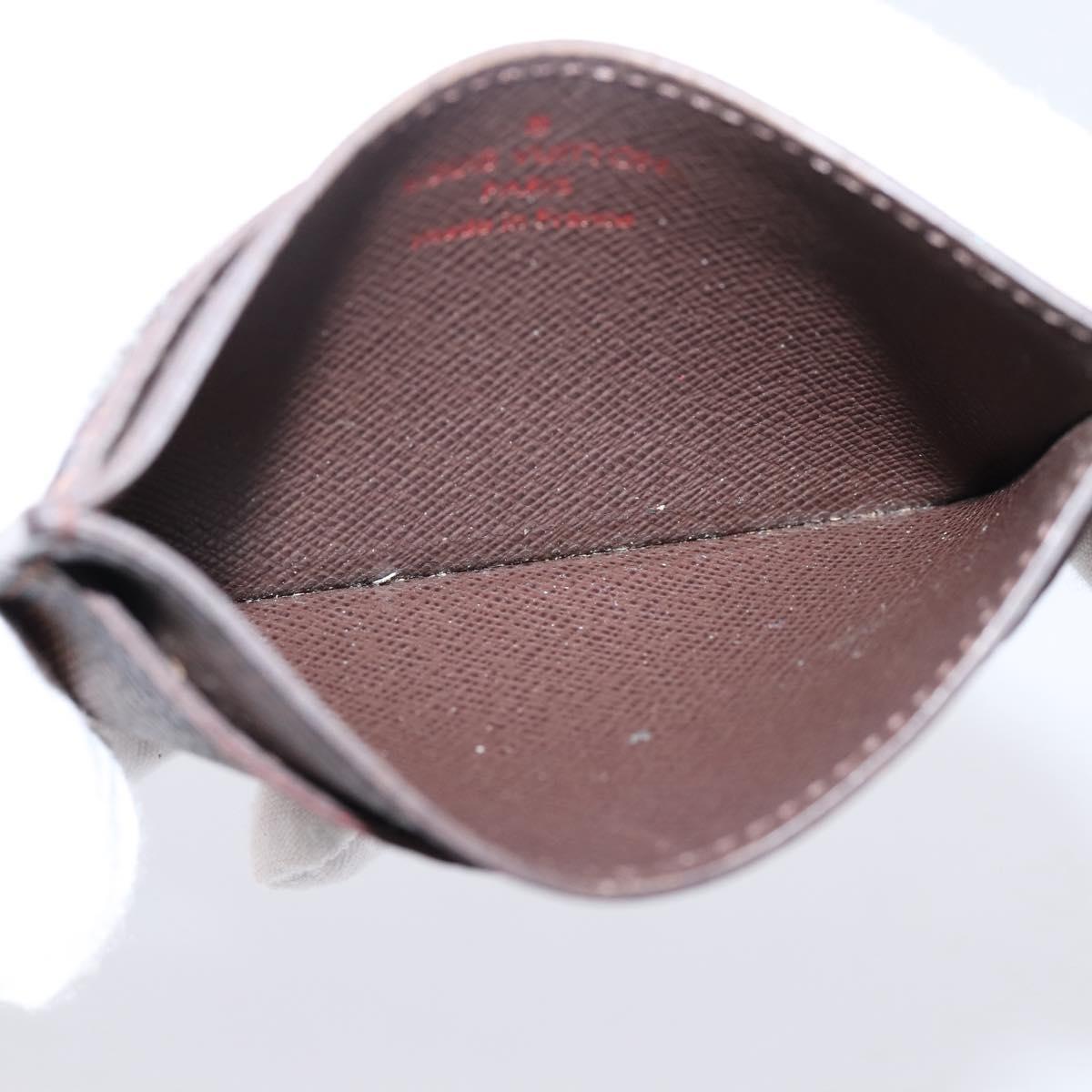 LOUIS VUITTON Damier Ebene Porte Cartes Simple Card Case N61722 LV Auth 205490M