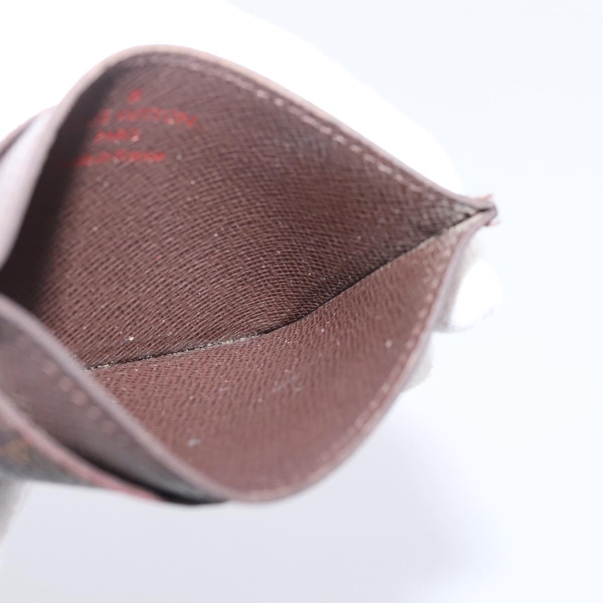 LOUIS VUITTON Damier Ebene Porte Cartes Simple Card Case N61722 LV Auth 205490M