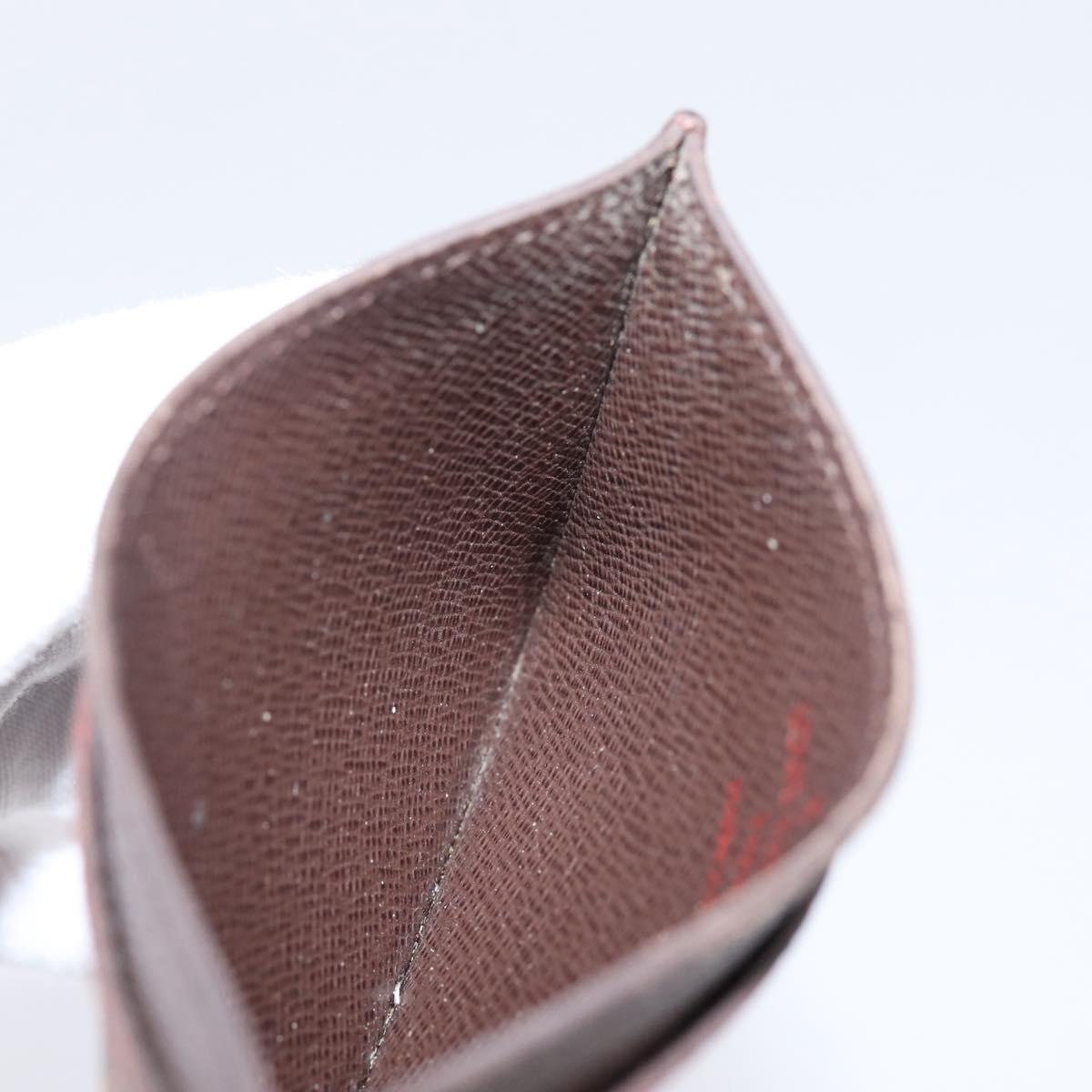 LOUIS VUITTON Damier Ebene Porte Cartes Simple Card Case N61722 LV Auth 205490M