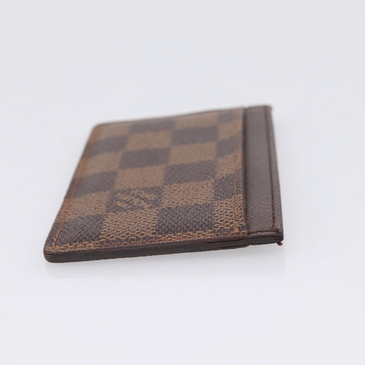 LOUIS VUITTON Damier Ebene Porte Cartes Simple Card Case N61722 LV Auth 205490M