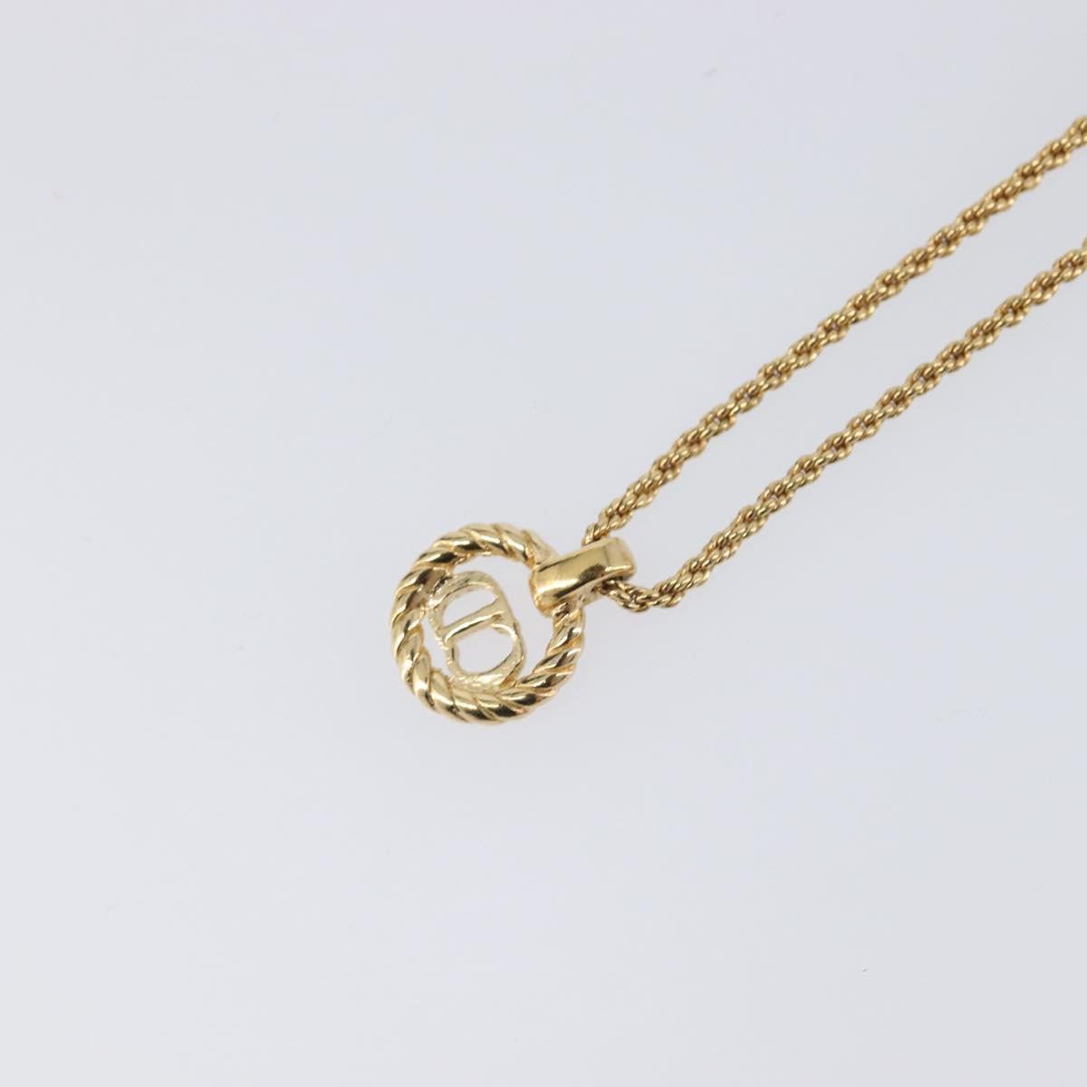 Christian Dior Necklace metal Gold Auth 205492
