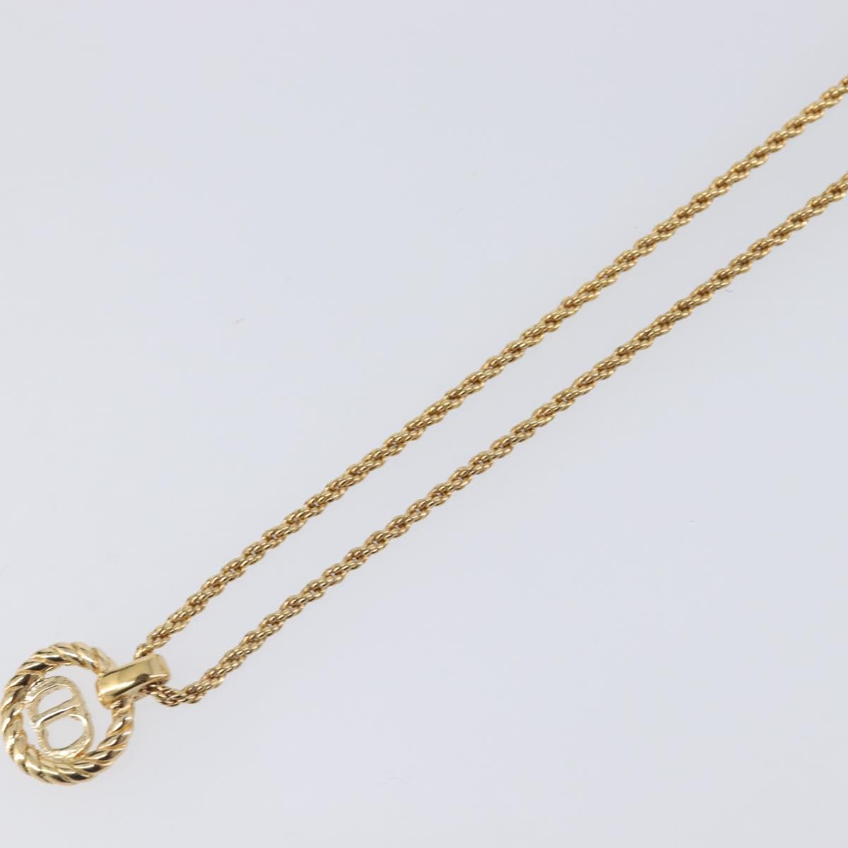 Christian Dior Necklace metal Gold Auth 205492