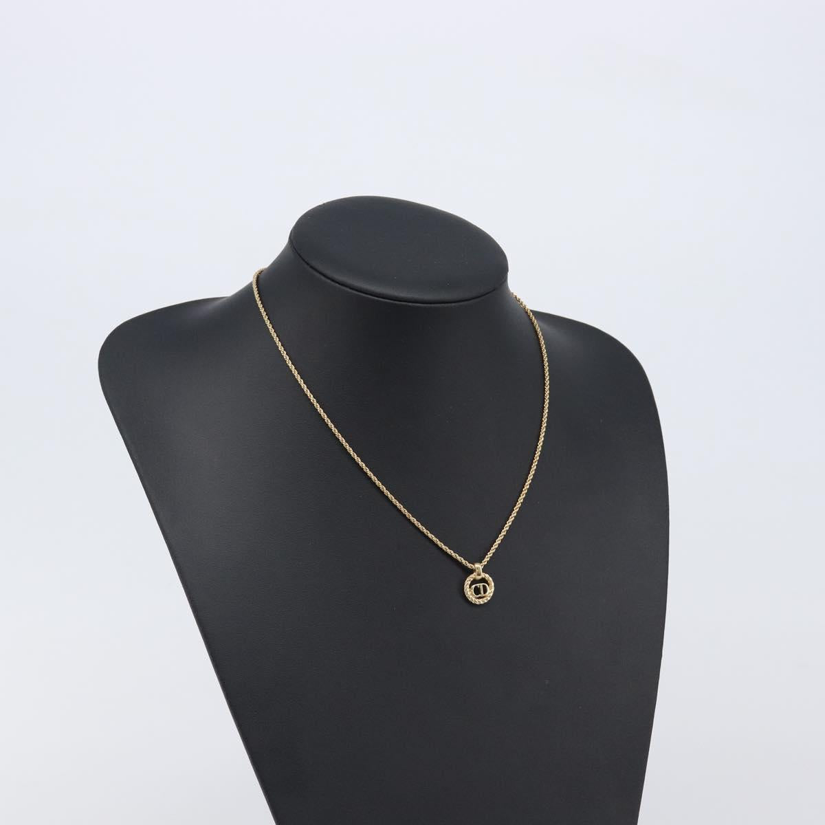 Christian Dior Necklace metal Gold Auth 205492