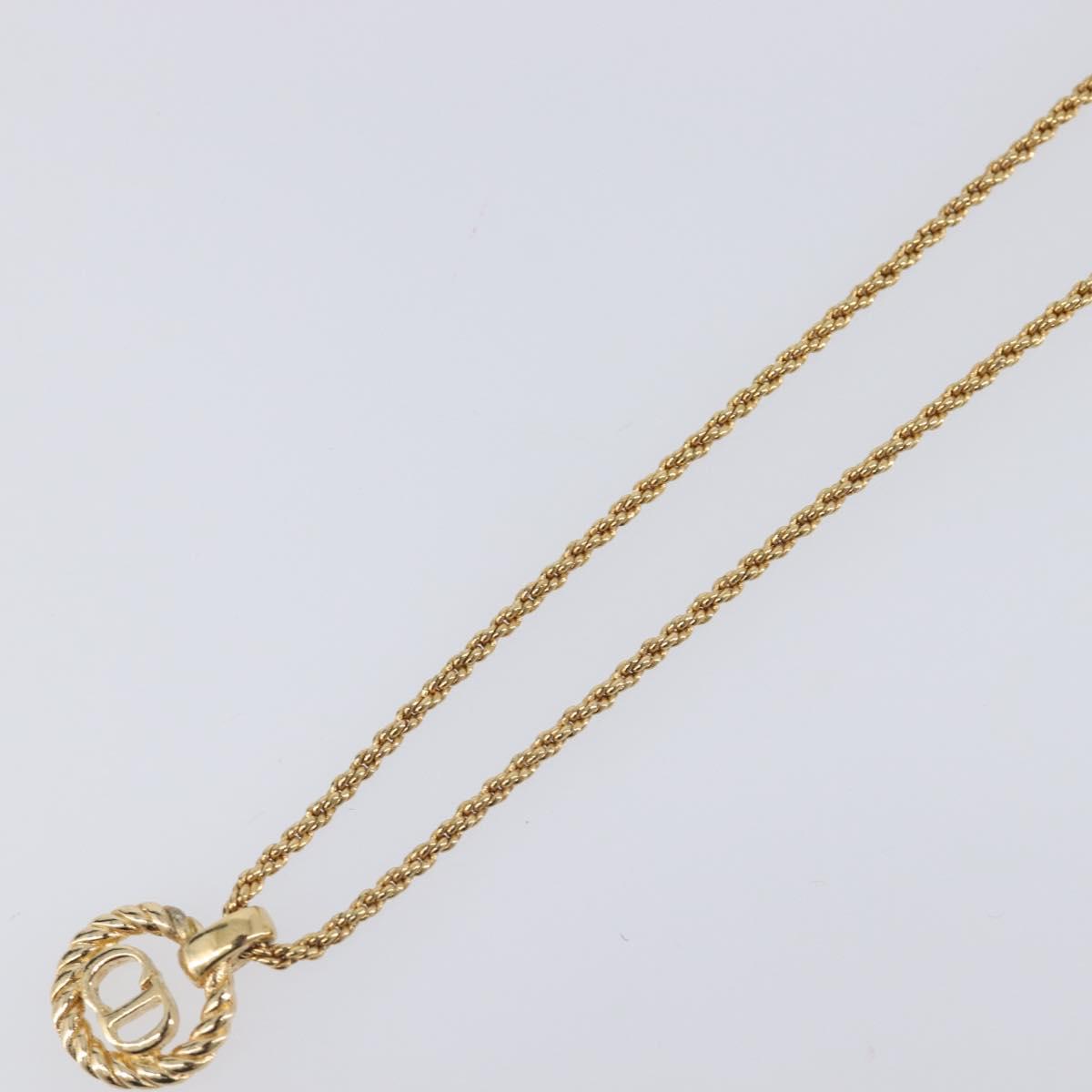 Christian Dior Necklace metal Gold Auth 205492
