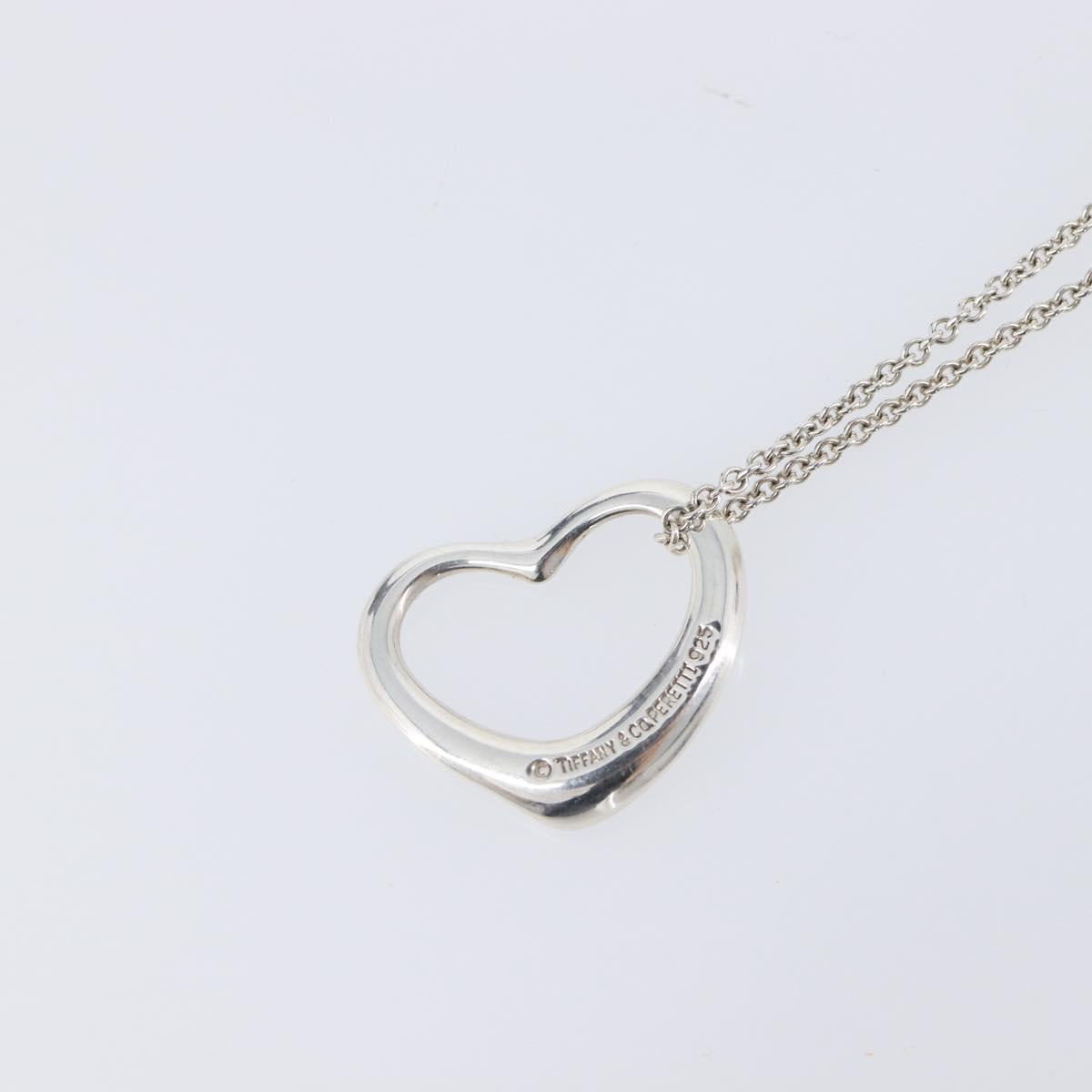 Tiffany & Co. Open Heart Necklace Ag925 Silver Auth 205493M