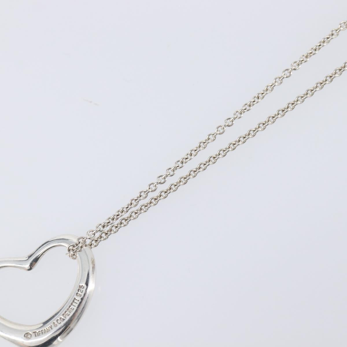 Tiffany & Co. Open Heart Necklace Ag925 Silver Auth 205493M